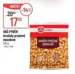Globus Váš Výběr Arašídy pražené nesolené nabídka