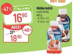 Globus Müllermilch různé druhy nabídka