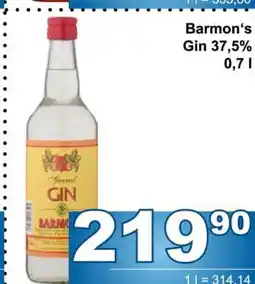 Jip Barmon's gin 37,5% nabídka