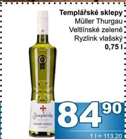 Jip Templářské sklepy nabídka