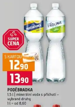 Terno Poděbradka minerální voda s příchutí nabídka