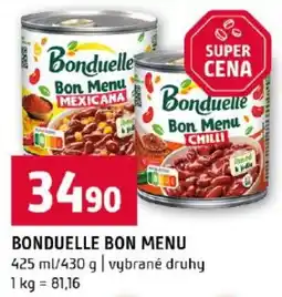 Terno Bonduelle bon menu nabídka