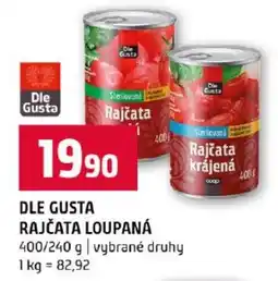 Terno Dle Gusta rajčata loupaná nabídka