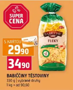 Terno Babiččiny těstoviny nabídka