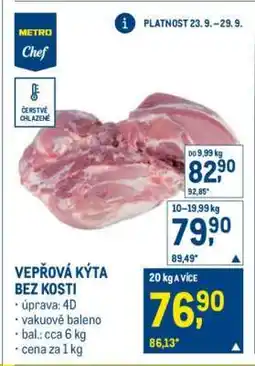Makro Vepřová kýta bez kosti nabídka
