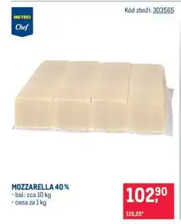 Makro Mozzarella 40 % nabídka