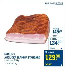 Makro MORLINY ANGLICKÁ SLANINA STANDARD nabídka