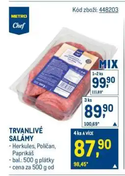 Makro Trvanlivé salámy nabídka