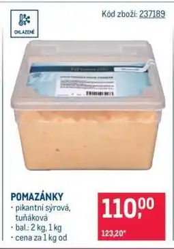 Makro Pomazánky nabídka