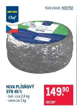 Makro NIVA PLÍSŇOVÝ SÝR 45 % nabídka