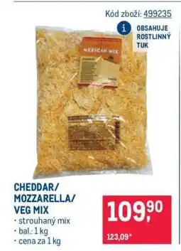 Makro CHEDDAR/ MOZZARELLA/ VEG MIX nabídka