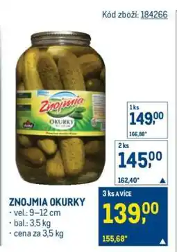 Makro Znojmia Okurky nabídka