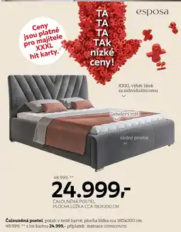 XXXLutz esposa čalouněná postel nabídka