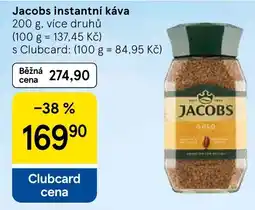 Tesco Jacobs instantní káva nabídka