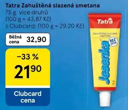 Tesco Tatra zahuštěná slazená smetana nabídka