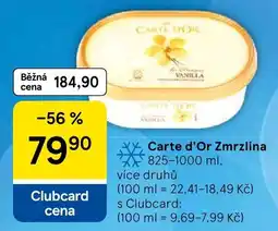 Tesco Carte d'Or Zmrzlina nabídka