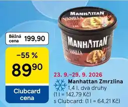 Tesco Manhattan Zmrzlina nabídka