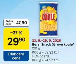Tesco Bersi snack sýrové koule nabídka