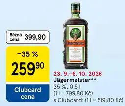Tesco Jägermeister nabídka