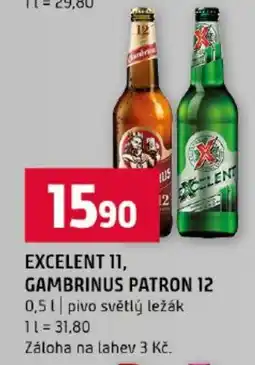 Terno Excelent 11, Gambrinus Patron 12 nabídka