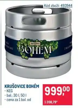 Makro Krušovice Bohém nabídka
