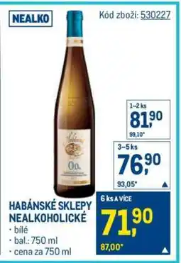 Makro HABÁNSKÉ SKLEPY NEALKOHOLICKÉ nabídka