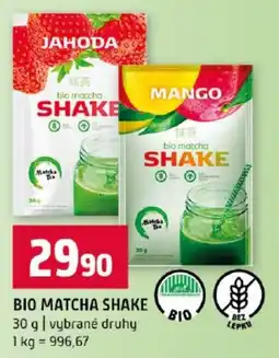 Terno Jahoda bio matcha shake nabídka