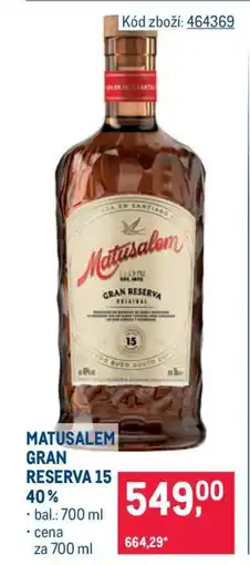 Makro MATUSALEM GRAN RESERVA 15 nabídka
