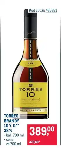 Makro TORRES BRANDY 10 Y.O nabídka