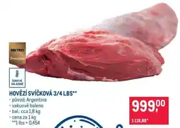 Makro Hovězí svíčková 3/4 lbs nabídka