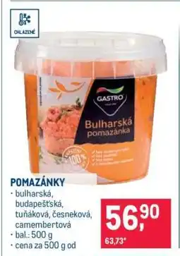 Makro Pomazánky nabídka