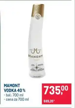 Makro MAMONT VODKA 40 % nabídka