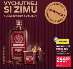 Makro JÄGERMEISTER WINTER 25 % nabídka
