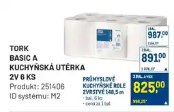 Makro TORK BASIC A KUCHYŇSKÁ UTĚRKA 2V 6 KS nabídka