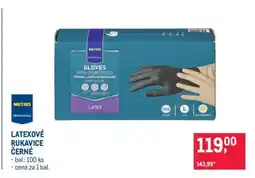 Makro Latexové rukavice černé nabídka