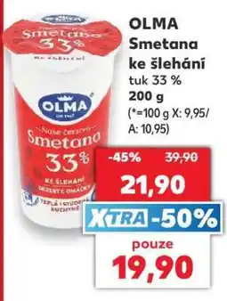 Kaufland Olma Smetana ke šlehání nabídka