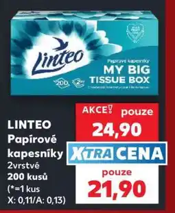 Kaufland Linteo papírové kapesníky nabídka
