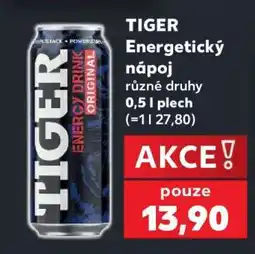 Kaufland TIGER Energetický nápoj nabídka