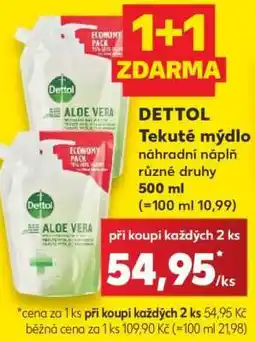 Kaufland Dettol tekuté mýdlo nabídka