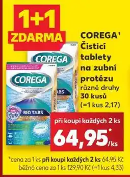 Kaufland COREGA Čistící tablety na zubní protézu nabídka