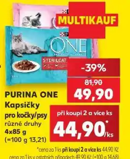 Kaufland PURINA ONE Kapsičky pro kočky/psy nabídka