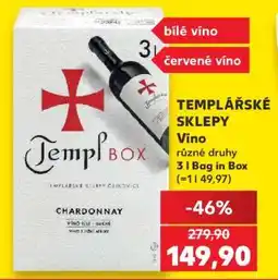 Kaufland Templářské sklepy víno nabídka