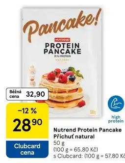 Tesco Nutrend protein pancake příchuť natural nabídka