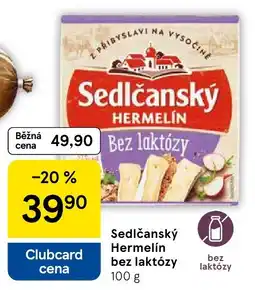 Tesco Sedlčanský Hermelín bez laktózy nabídka