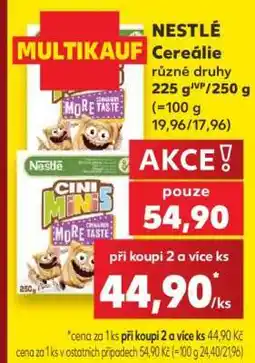Kaufland Nestlé cereálie nabídka