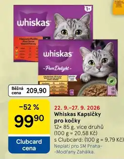 Tesco Whiskas kapsičky pro kočky nabídka