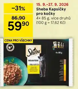 Tesco Sheba kapsičky pro kočky nabídka