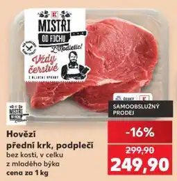 Kaufland Hovězí přední krk, podplečí nabídka