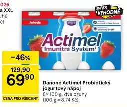 Tesco Danone Actimel Probiotický jogurtový nápoj nabídka