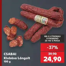 Kaufland CSABAI Klobása Lángolt nabídka